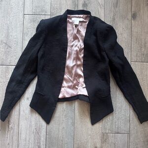 H&M Black Women's Blazer with Pink Lining